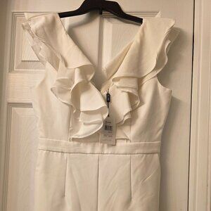 Bardot white  short romper with pockets New, never worn